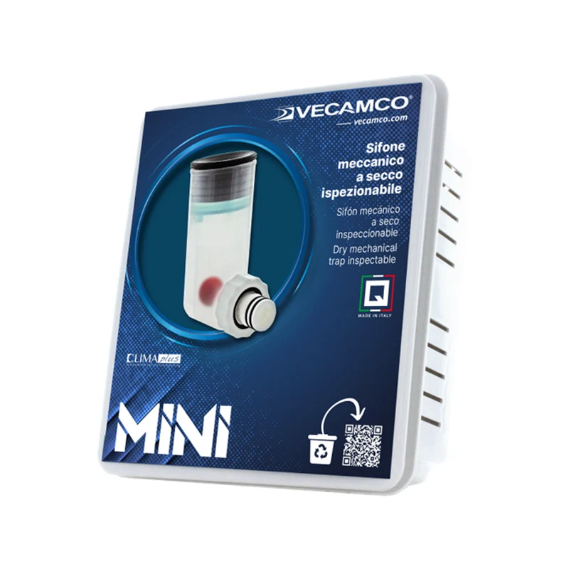 MINI siphon sec inspectable avec boîte intégrée pour la condensation de climatisation