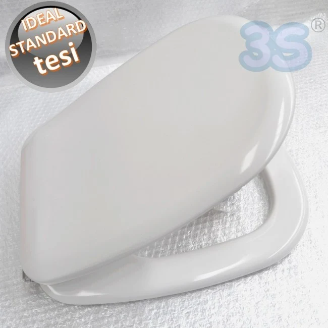 Abattant WC thermodurcissable compatible pour WC TESI Ideal Standard avec charnières en acier