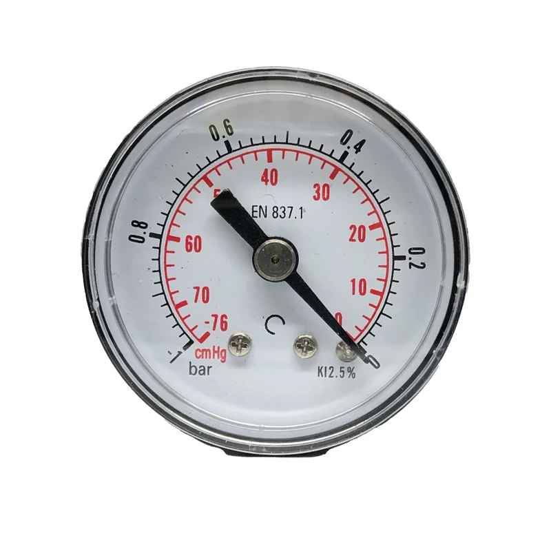 Manomètre à vide, diamètre 40 mm, échelle bar et cmHg, raccord arrière