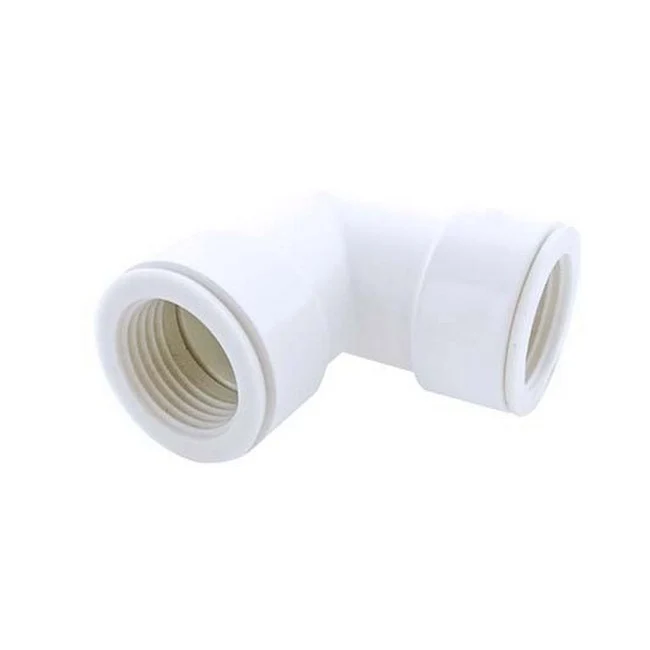 Coude à 90° femelle-femelle avec joint torique pour tuyau PVC rigide Ø 20 mm pour évacuation des condensats