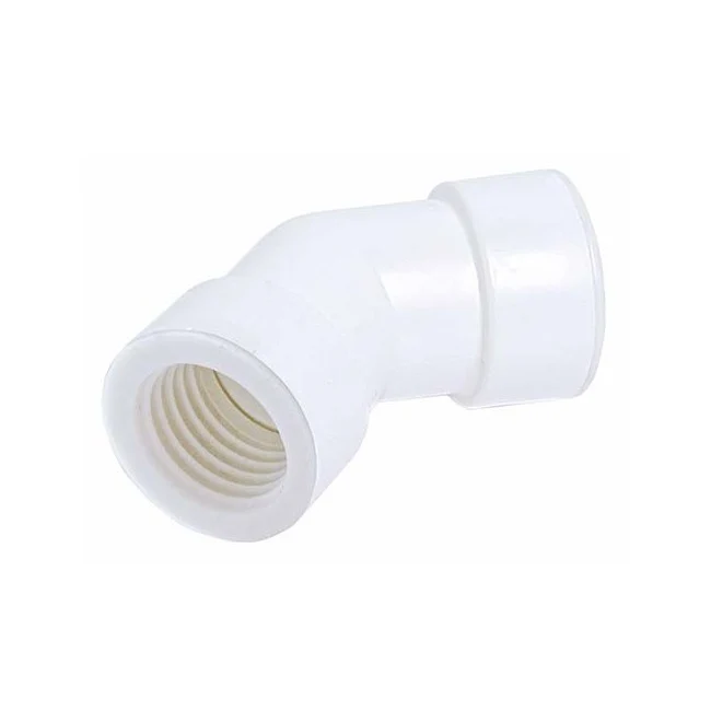 Coude à 45° femelle-femelle pour tuyau PVC rigide Ø 20 mm pour évacuation des condensats