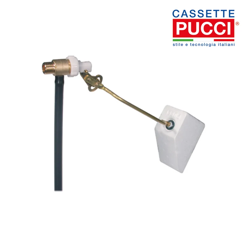Robinet à flotteur Pucci complet avec raccord latéral, tige de 6 mm
