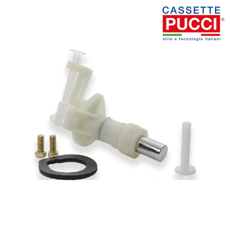 Pucci - Bouton de remplacement complet en plastique pour réservoir de chasse d'eau