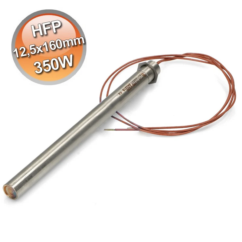 Bougie d'allumage pour poêle à granulés, 12,5 x 160 mm, 350 W, cartouche HFP