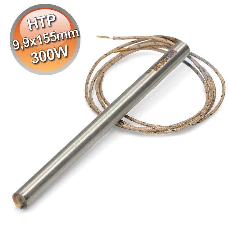 Bougie d'allumage pour poêle à granulés, 9,9 x 155 mm, résistance de 300 W