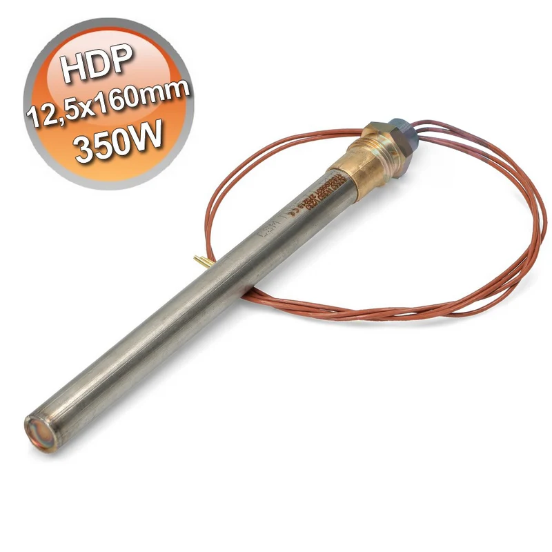 Bougie d'allumage pour poêle à granulés, résistance 12,5 x 160 mm, cartouche HDP 350 W