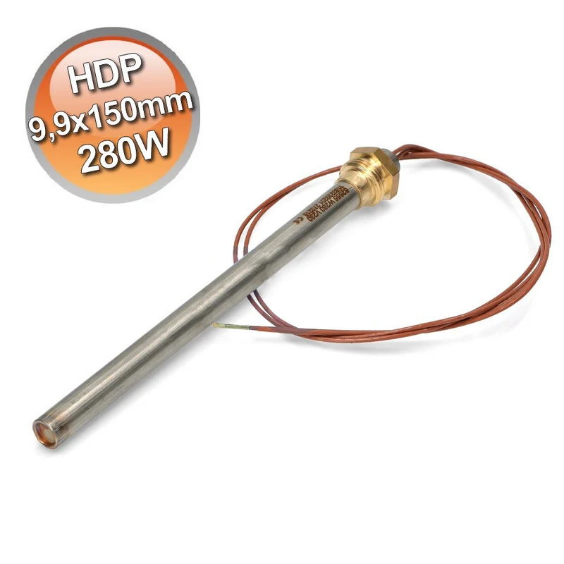 Bougie d'allumage pour poêle à granulés, 9,9 x 150 mm, résistance de 280 W
