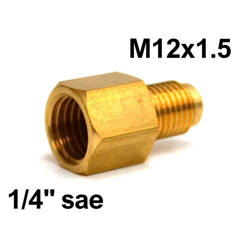 Raccord en laiton 1/4 SAE femelle x M12x1,5 mâle 1/2 ACME