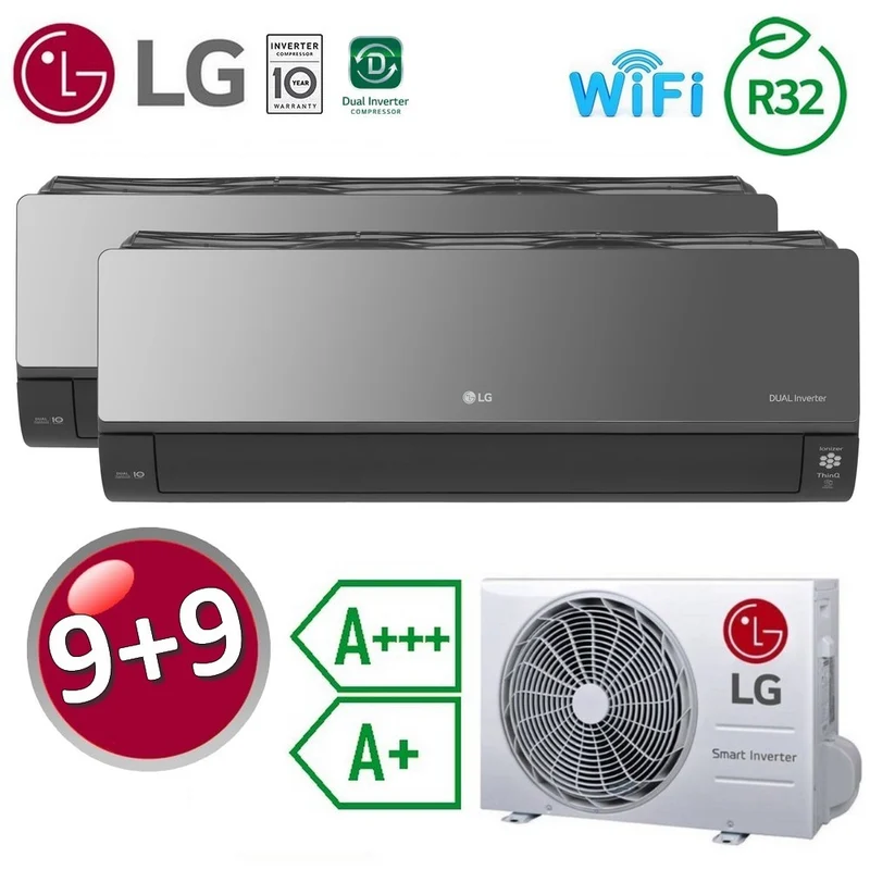 Climatisation réversible LG ArtCool Mirror UVnano WiFi ThinQ A+++/A+