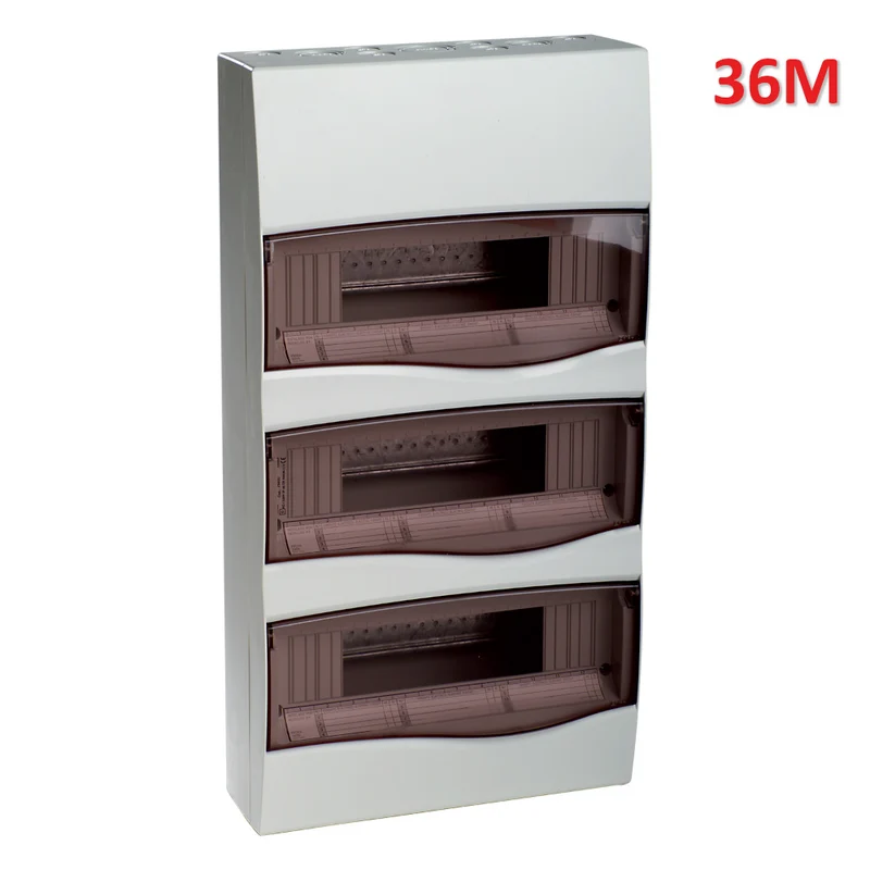 Tableau électrique mural combiné 36M avec porte transparente 497 x 264 x 99 mm IP40 - Série Combi