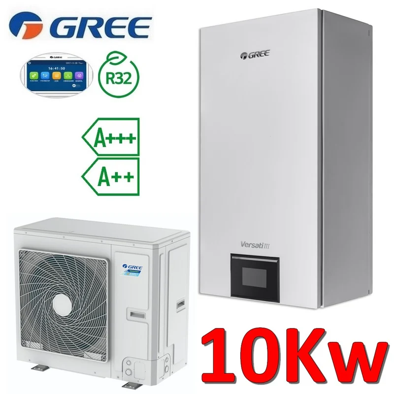 Pompe à chaleur air-eau Gree Versati III Split R32 10,0 kW monophasée