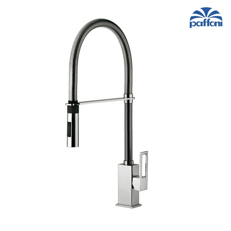 Mitigeur d'évier de cuisine professionnel Paffoni EF179 CR EFFE - 2 jets