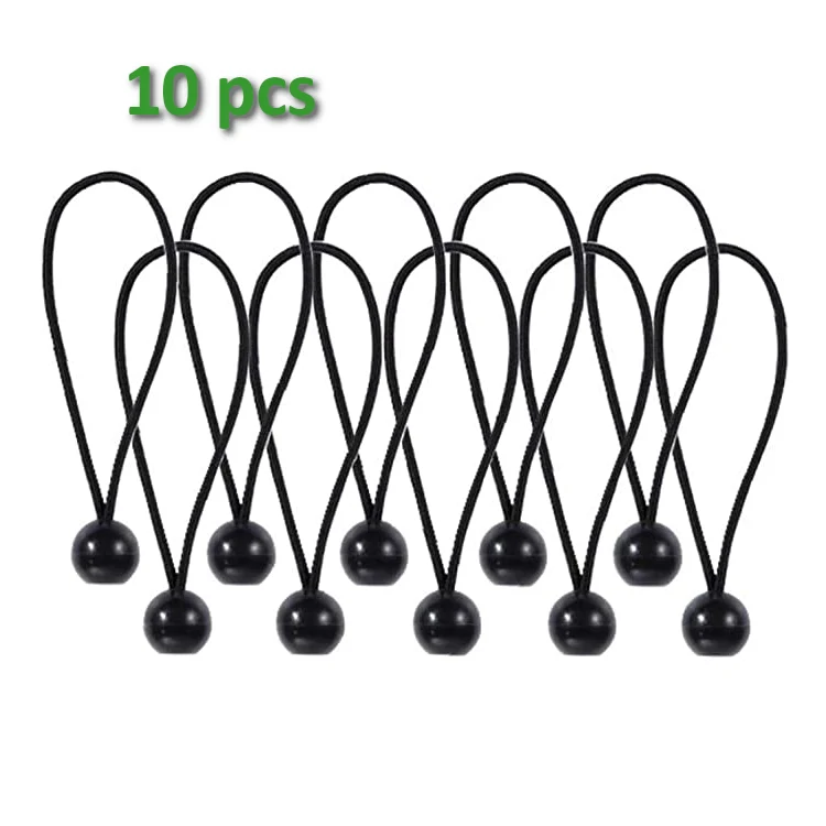 Tendeurs élastiques à boule pour bâches à œillets - Lot de 10