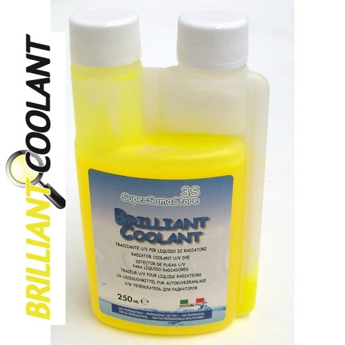 Colorant UV BRILLIANT COOLANT pour liquide de refroidissement automobile - Flacon de 250 ml