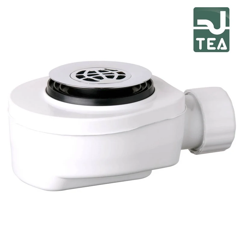 Bonde de douche en polypropylène avec grille en laiton chromé pour receveurs de douche percés de trous de Ø 50 et Ø 60 mm - TEA