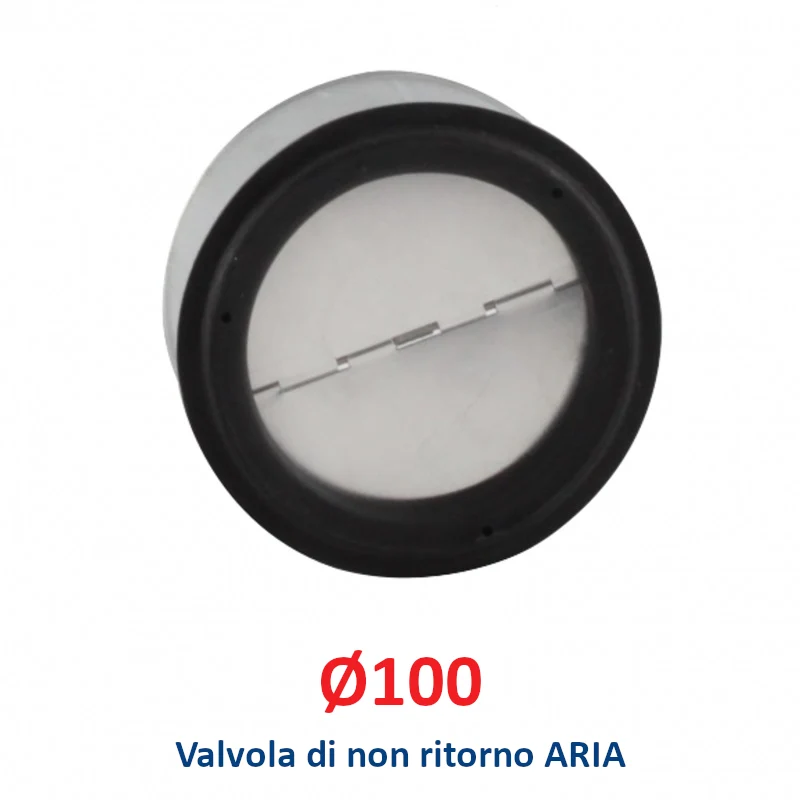 Clapet anti-retour de 100 mm de diamètre pour tuyaux d'air chaud et froid flexibles et rigides