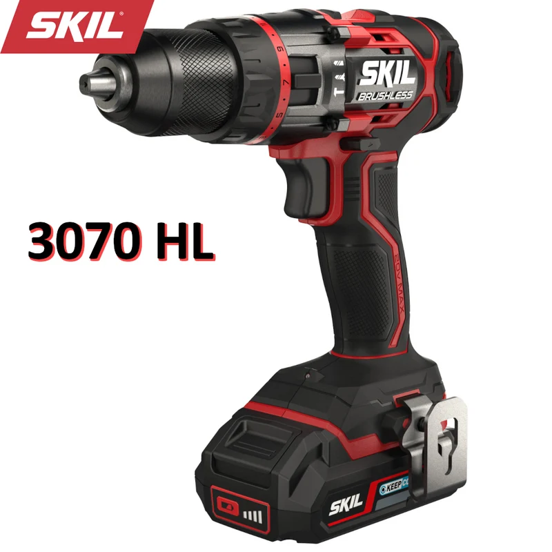 Perceuse à percussion sans balais SKIL 3070 HL, batterie 18 V 4,0 Ah avec coffret L-BOXX