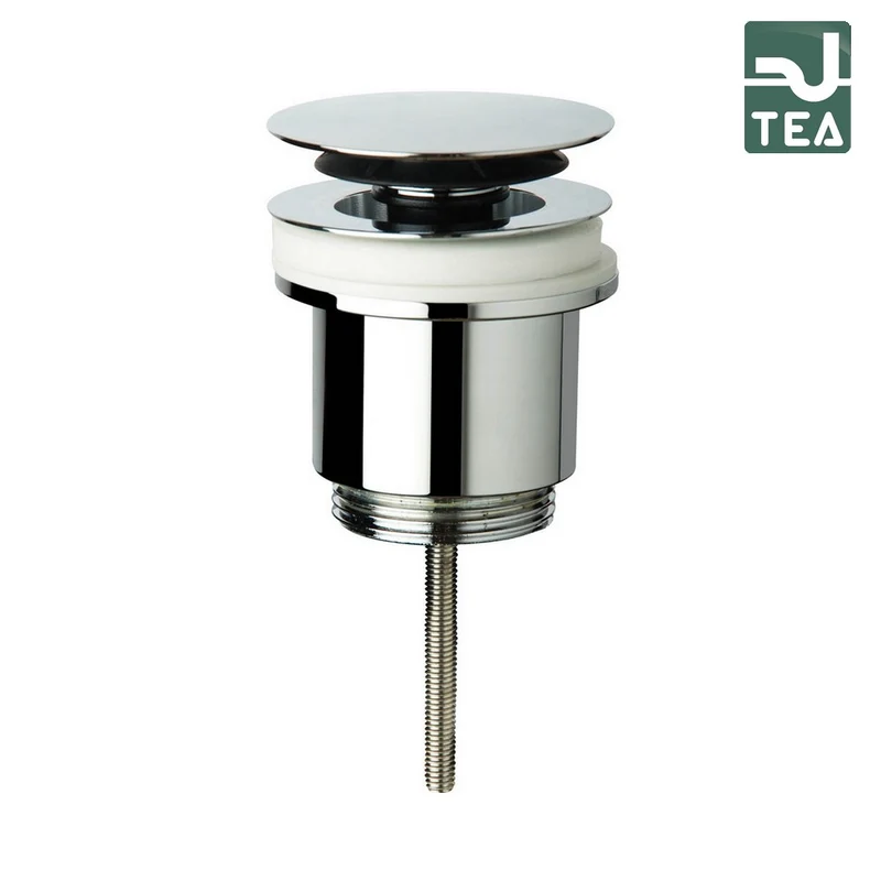 Bonde à vis clic-clac TEA Ø 63 x 1'' 1/4 po en laiton chromé pour lavabo et bidet