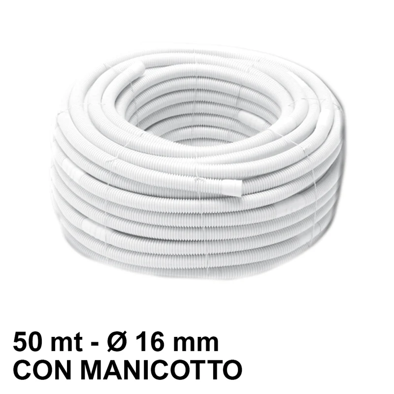Tuyau d'évacuation des condensats en rouleau de 50 m - Ø 16 mm AVEC MANCHON