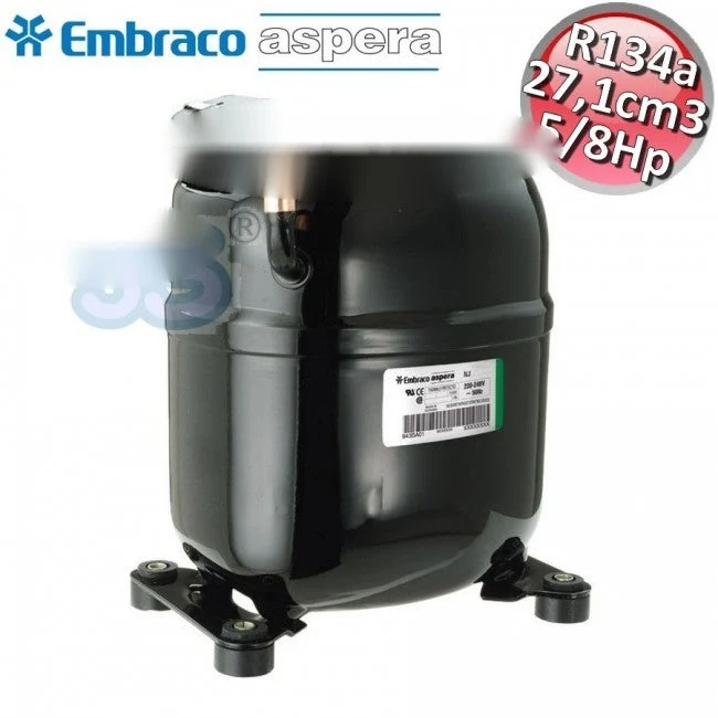 Compresseur gaz R134A CSR - 5/8 Hp - 27,1 cm3 - Embraco Aspera NJ2152Z