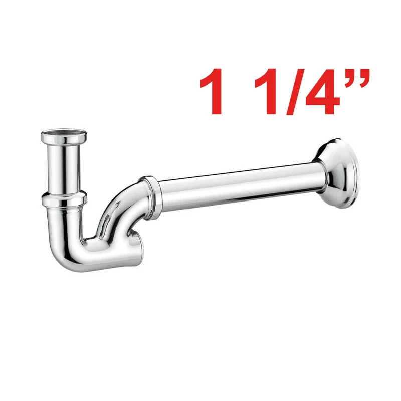 Siphon pour lavabo sur pied, bouchon arrière 1''1/4" - Giacomini