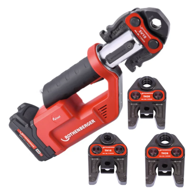 Presse Rothenberger Romax Compact TT-Set à 3 mâchoires TH16-20-26, 1x2Ah, UE