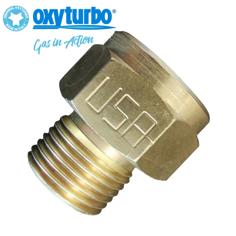 Adaptateur CO2 Cafopgrill, convertisseur adaptateur de cylindre de CO2 W21.8 vers CGA320 pour aquarium (femelle W21.8 vers mâle CGA320)