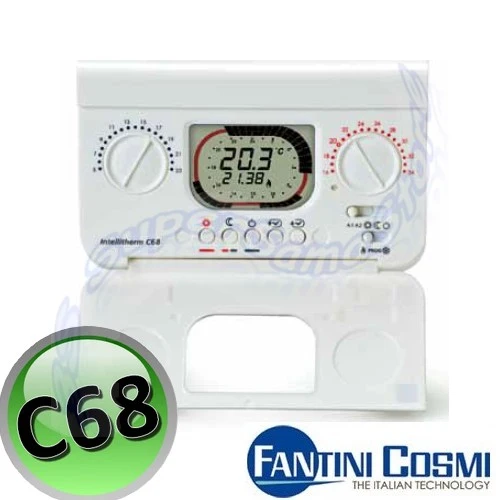 Chronothermostat journalier Fantini Cosmi C68 avec boutons à piles