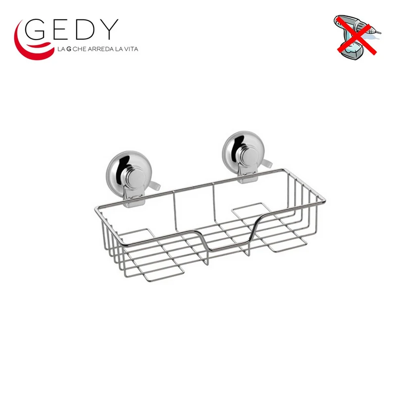 Étagère de rangement pour douche et baignoire avec fixation par ventouse - GEDY HO20