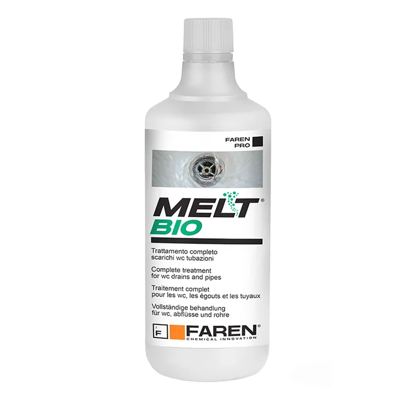 BIO MELT 1L Déboucheur de canalisations - Désodorisant pour canalisations domestiques - Élimine les odeurs