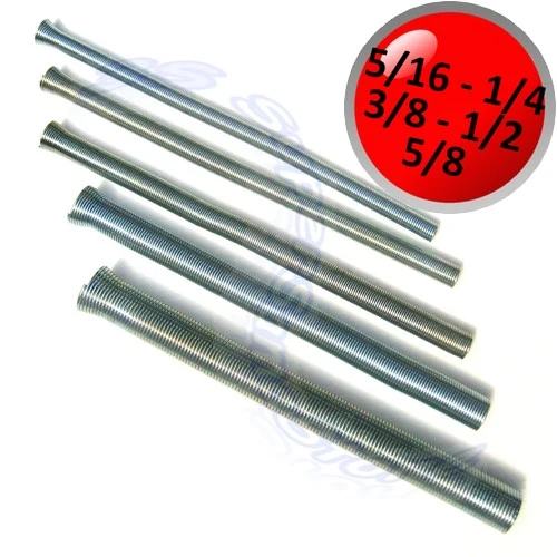 Ressorts de cintrage de tubes en acier à ressort - jeu de 5 diamètres