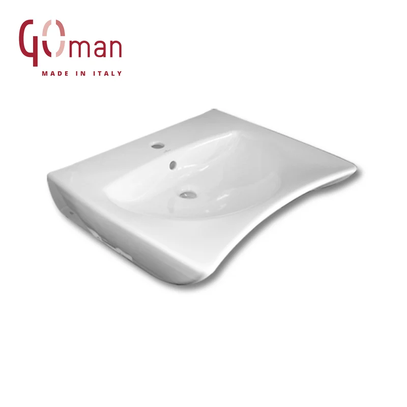 Lavabo ergonomique Goman série OPEN pour personnes handicapées, 66 cm