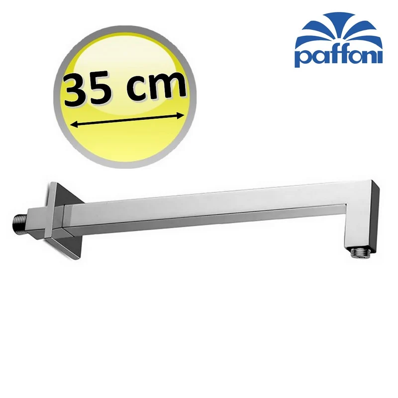 Bras de douche carré PAFFONI ZSOF063CR350 de 35 cm