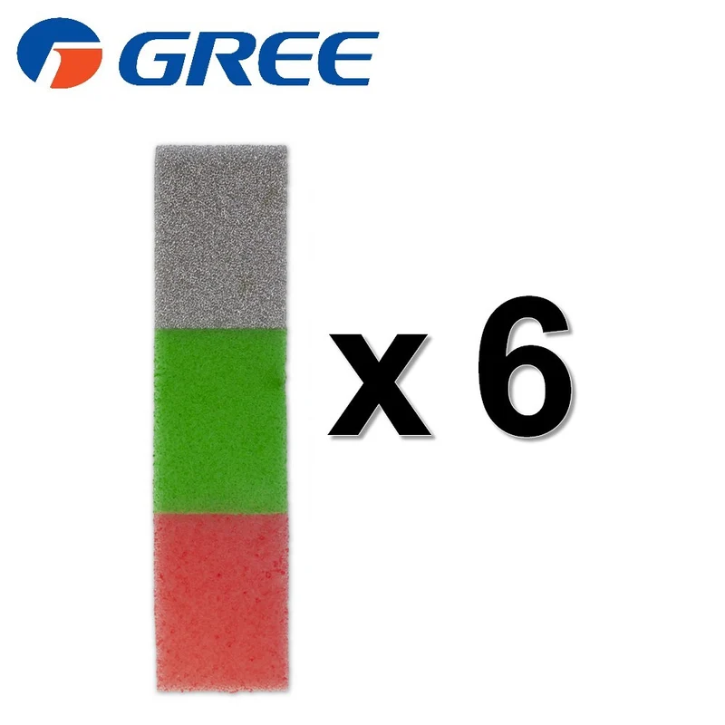 Filtre composite aux ions d'argent, à la catéchine et au MITE CLEAR, compatible avec tous les climatiseurs GREE - Lot de 6 - 1112221003