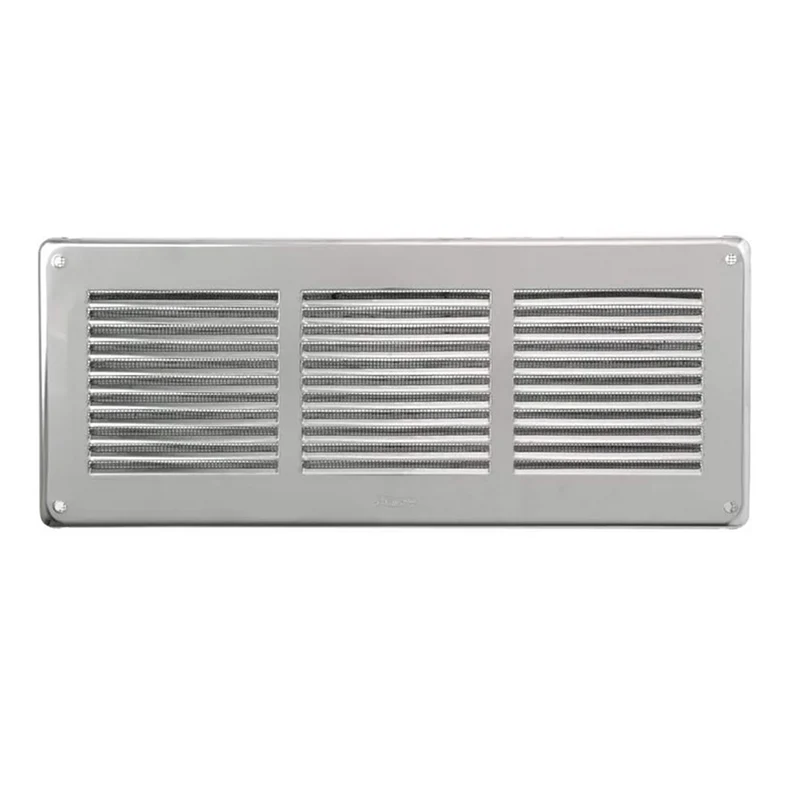 Grille en acier inoxydable 36 x 14 cm avec maille et film protecteur