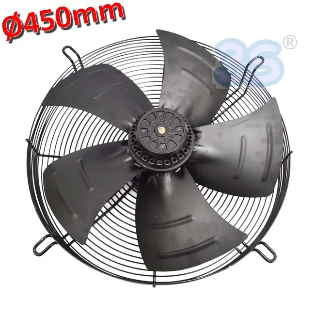 Extracteur d'air axial Ø 450 mm 230 W 220 V avec moteur et grille