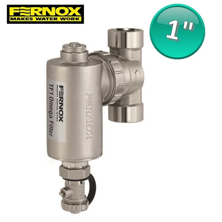 Filtre FERNOX TF1 Omega 1'' - Séparateur magnétique de poussière en ligne haute performance en laiton