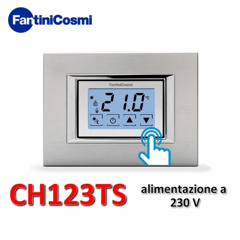 CH123TS - Thermostat tactile rétroéclairé intégré 230 V - Fantini Cosmi