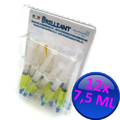 Traceur fluorescent UV BRILLIANT - 12 cartouches de 7,5 ml