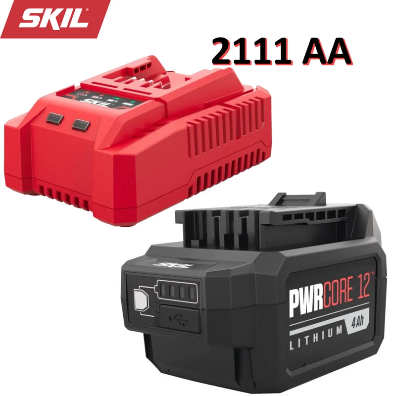 Batterie et chargeur SKIL 2111 AA 12 V 4 Ah Lithium-Ion
