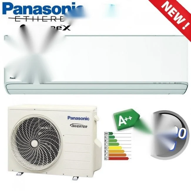 Climatiseur monosplit Panasonic ETHEREA blanc R32 - 15 000 BTU A++ avec Wi-Fi et NanoeX