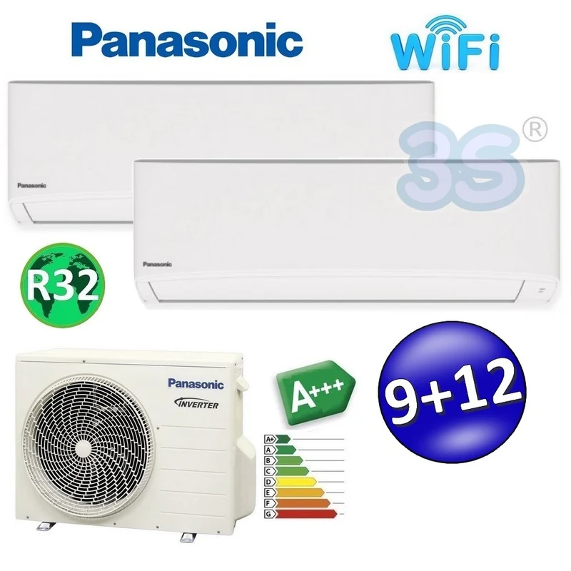Climatisation split bi-split TZ A+++ R32 PANASONIC séries 9000+12000 avec WiFi et NanoeX