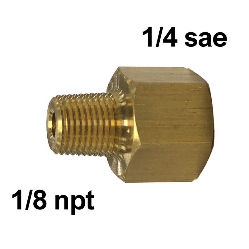 Réduction pour manomètres F 1/4'' SAE x M 1/8'' NPT