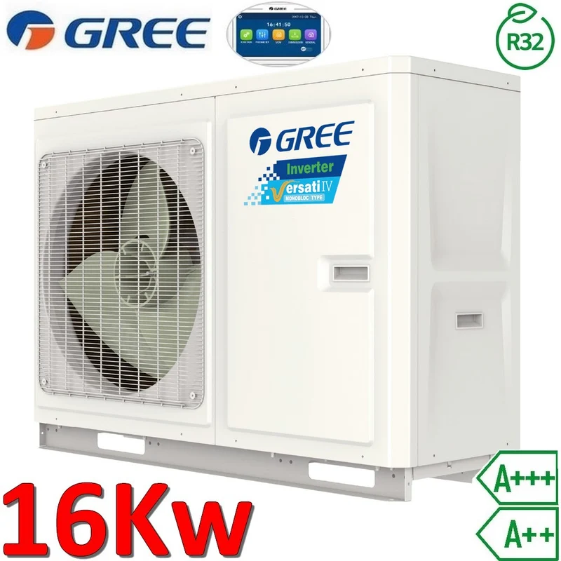 Pompe à chaleur air-eau monobloc Gree Versati IV - R32 16,0 kW 1 PH
