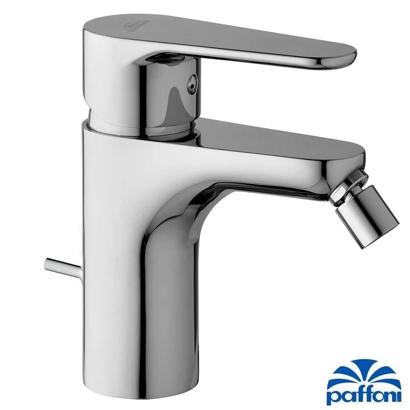 Mitigeur de bidet Paffoni GR135CR vert avec bonde de 1 1/4 pouce.