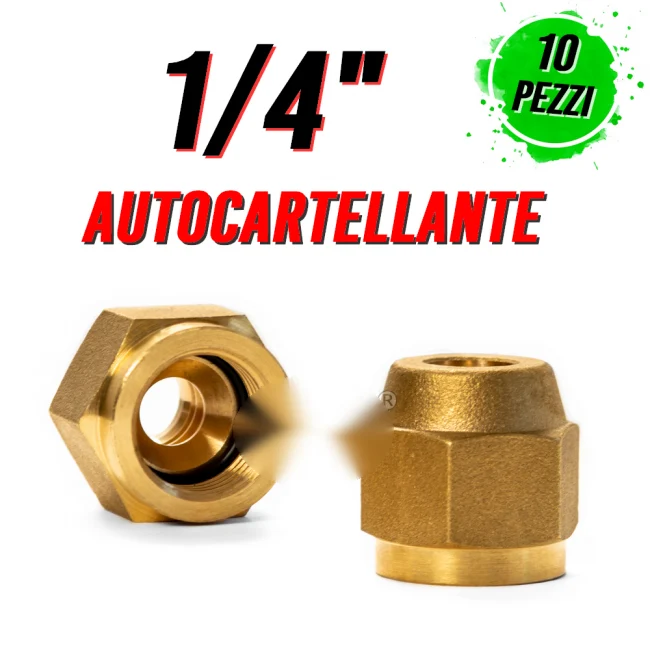 Raccord raccord autotaraudeur 1/4 - 10 pièces
