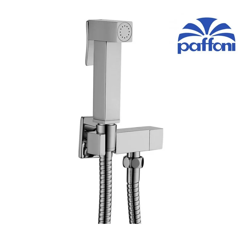 Ensemble bidet carré TWEET SQUARE - brosse hydrobouche avec pommeau de douche carré