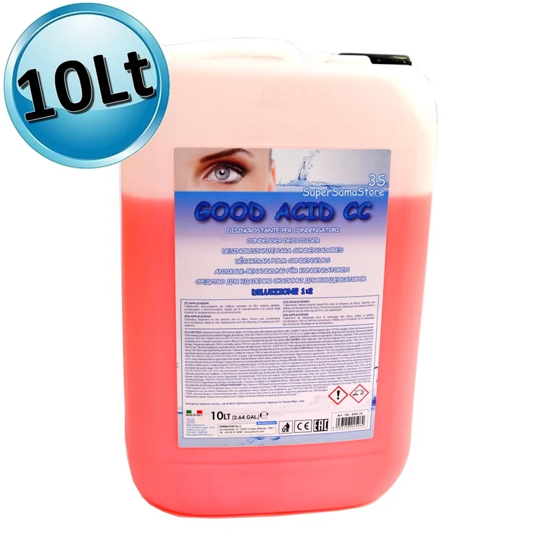 Détartrant acide pour le nettoyage des condenseurs, bidon de 10 litres à diluer - GOOD ACID COND NETTOYANT