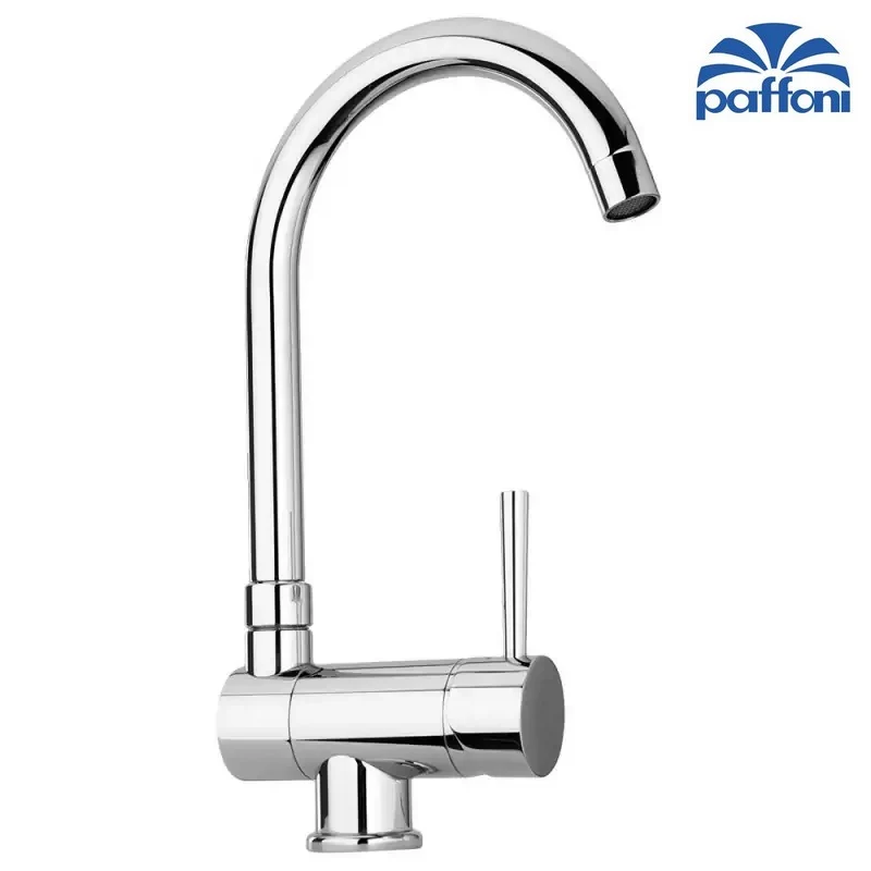 Mitigeur d'évier de cuisine Paffoni Stick SK189CR avec bec inclinable
