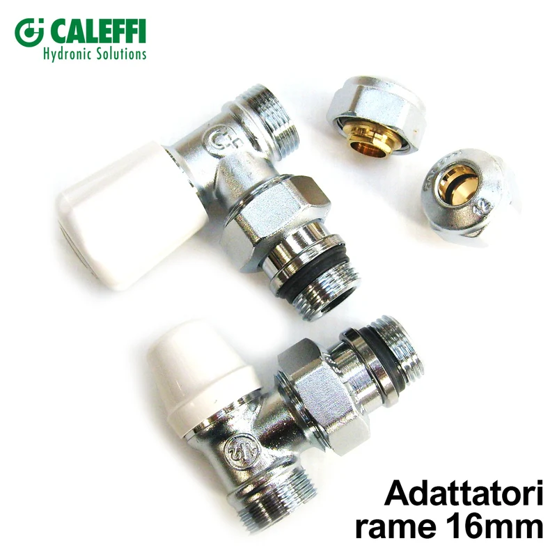 Kit porte-vanne adaptateur en cuivre Caleffi D.16
